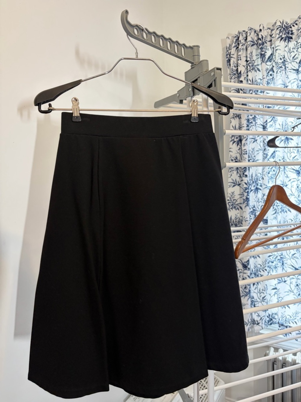 Classic Black Midi A-Line Skirt